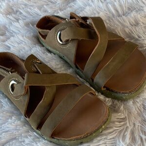 Kalso Earth Shoe Dalya Brown Leather Negative Heel Women's Sandals